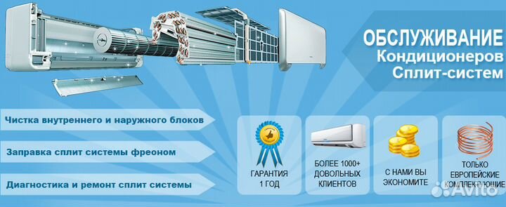 Ремонт и обслуживание сплит систем и бытовой техни