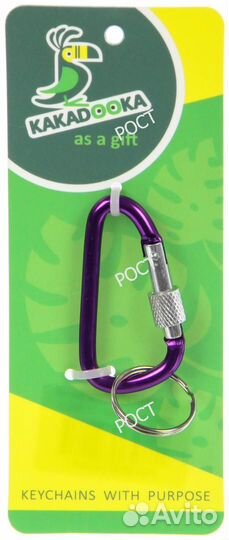 Брелок kakadooka карабин мал.замок арт.01-0005