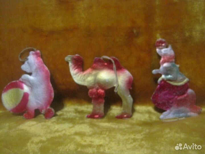 Раритетные картонные новогодние игрушки