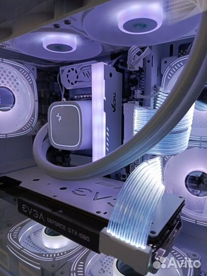 Мощный белый игровой пк Intel/GTX1080/32GB DDR4