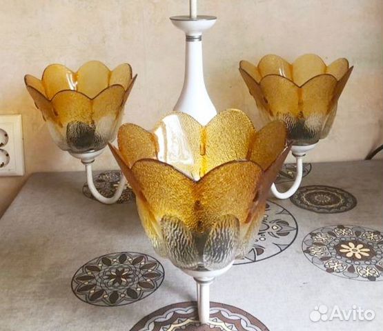 Люстра Тюльпаны – винтаж – предметы интерьера СССР