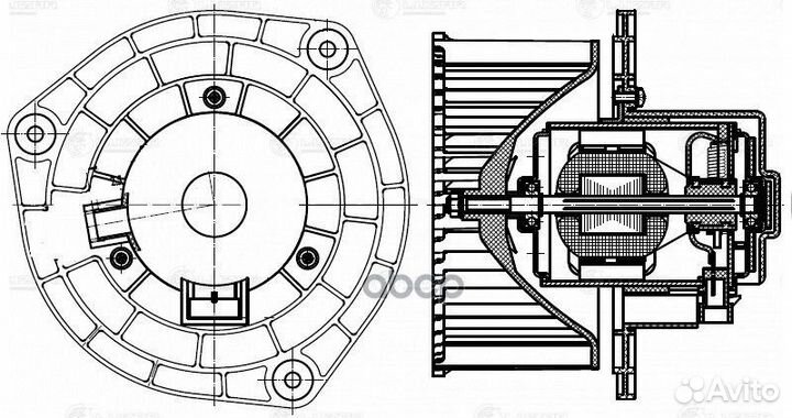 Э/вентилятор отоп. универс. для а/м ваз 2111, 2