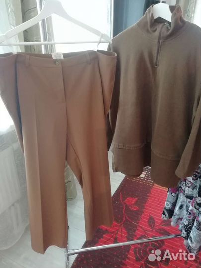 Брюки, пиджак, свитер 56- 58 размер.Пакет