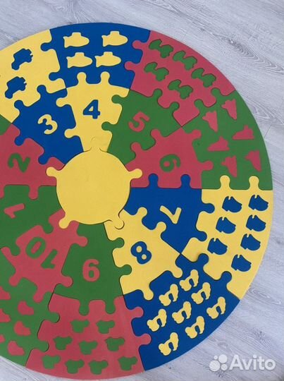 Детский коврик пазл 123 см