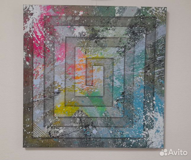 Картина акрилом абстракция