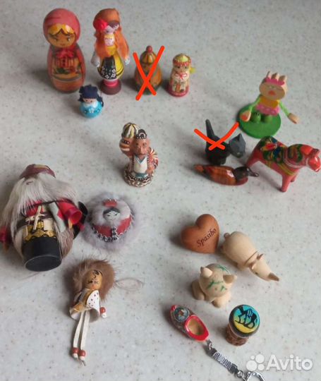 Фигурки Сувенирные деревянные винтаж СССР этикетка