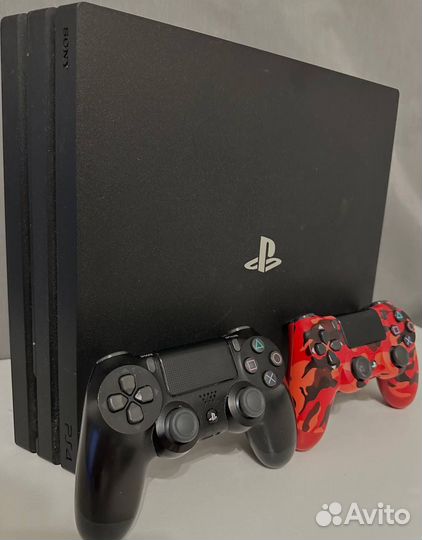 Sony playstation 4 pro + 2 джойстика + diablo 3