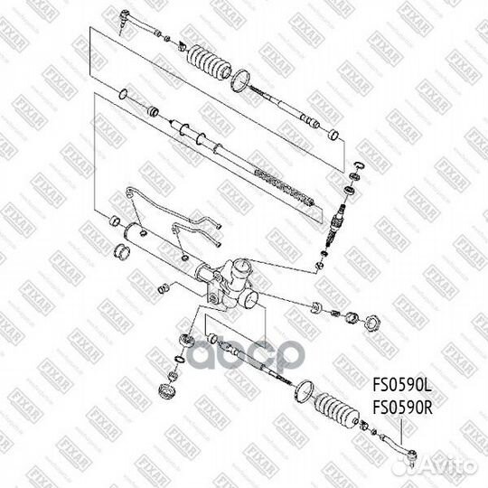 Наконечник рулевой тяги левый лев FS0590L F