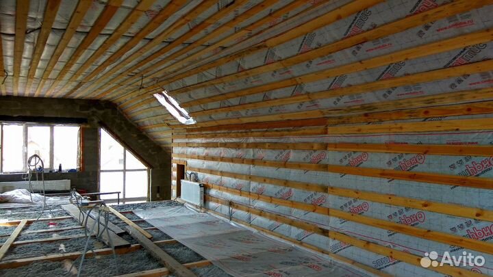 Эковата утепление. Мансарда под ключ. Раевский
