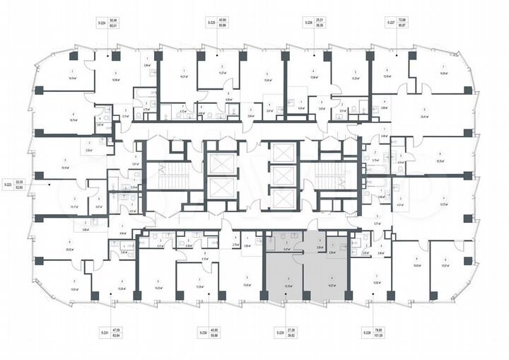1-к. квартира, 39,8 м², 25/57 эт.
