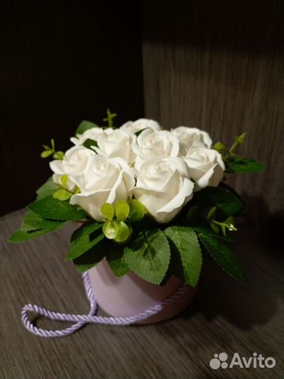 Букет из мыльных роз