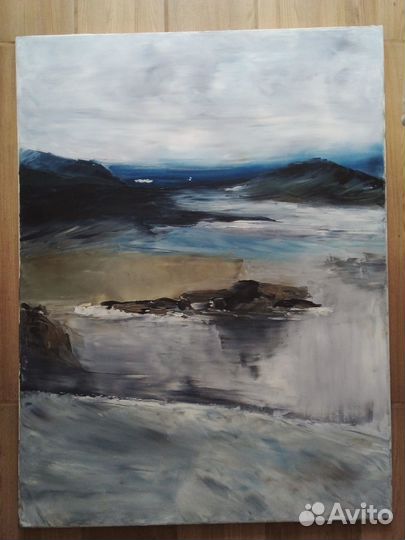 Картина маслом на холсте море