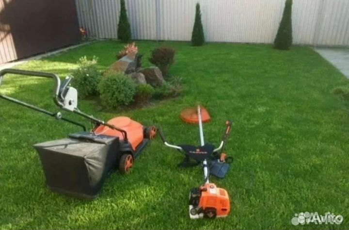 Аренда газонокосилки,триммера,аэратора