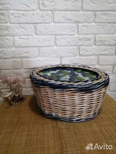 Шкатулка плетеная