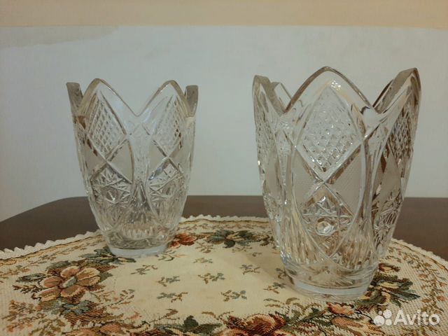 Ваза хрусталь для невысоких пышных букетов цветов