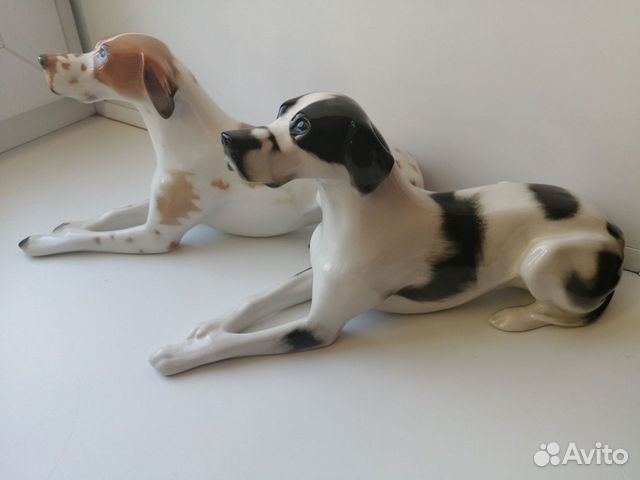 Статуэтка фарфоровая собака поинтер - лфз объявление продам