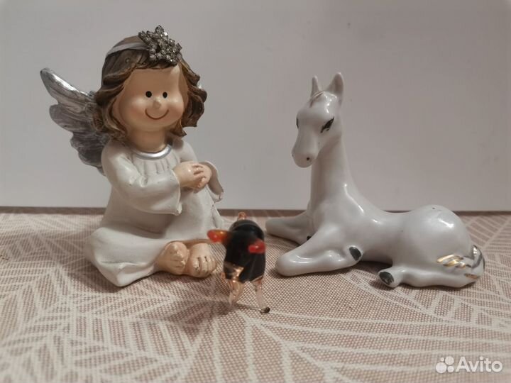 Статуэтки. Ангел. Лошадь. Бык