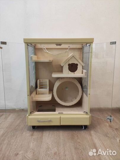 Клетка-витрина, вольер для шиншилл, дегу, белки, л