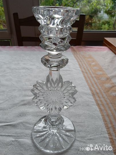Подсвечник гусь хрустальный