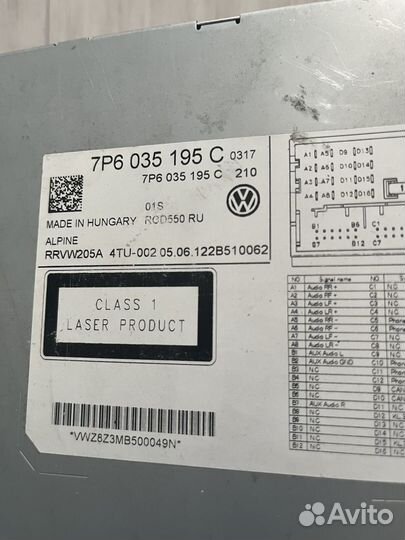 Магнитола на touareg