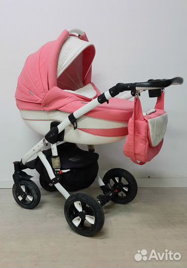 Коляска детская 2 в 1 Adamex Avila (розовый)