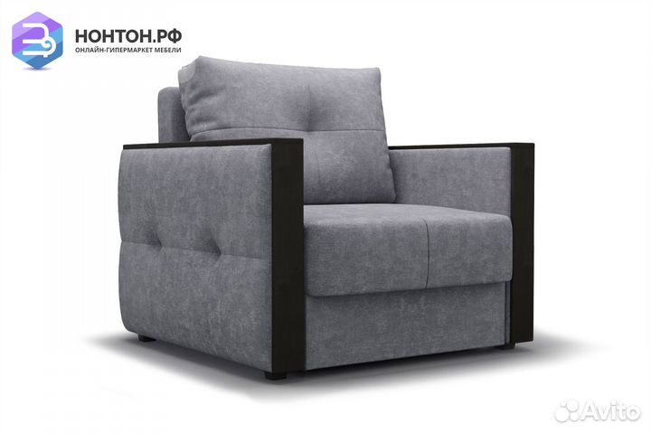 Кресло еврокнижка Инсайд темно-серое