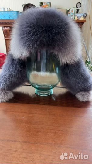 Шапка ушанка женская песец