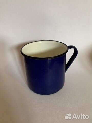 Эмалированная кружка СССР синяя