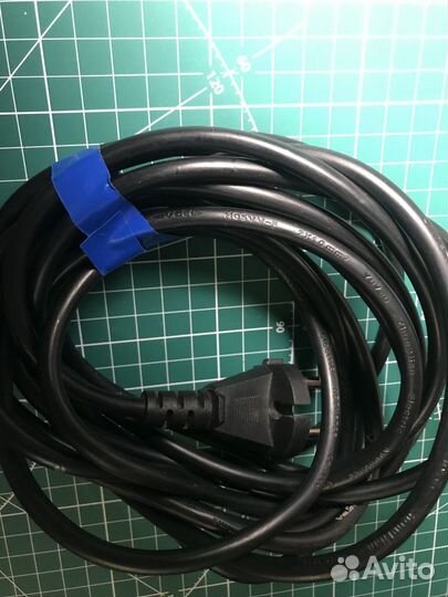 Кабель с вилкой литой, шнур пк 4,5 метра