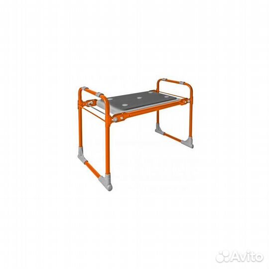 Скамейка садовая с мягким сиденьем оранжевый