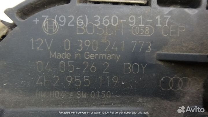 Моторчик дворников Ауди А6 С6