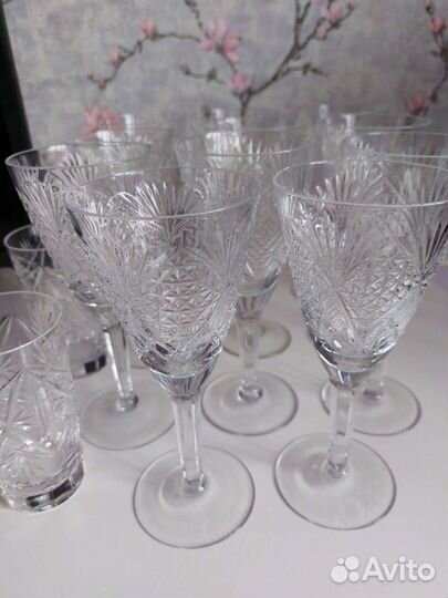 Фужеры цветной хрусталь