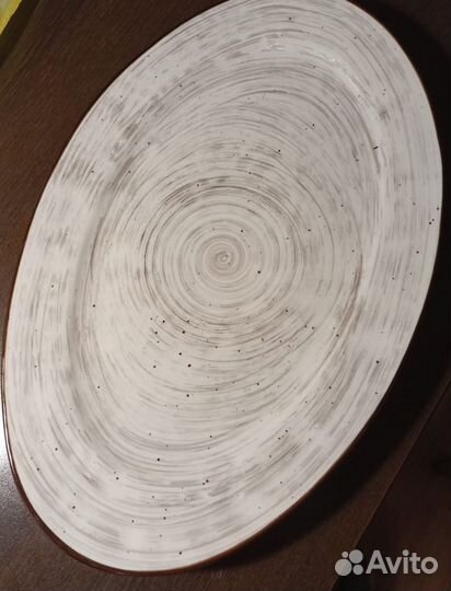 Блюдо Kunstwerk овальное 40,5х25,5 см, серый