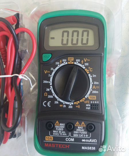 Цифровой мультиметр Mastech MAS838