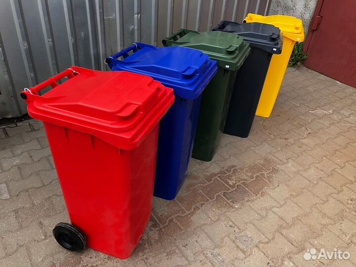 Пластиковые Мусорные контейнеры 240л опт розница