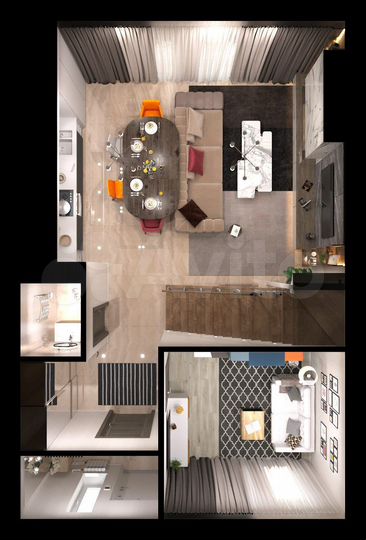 Таунхаус 100 м² на участке 1,5 сот.