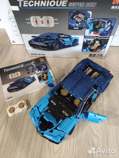 Аналог Lego Technic Bugatti Chiron с моторизацией