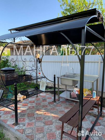 Мангал с крышей