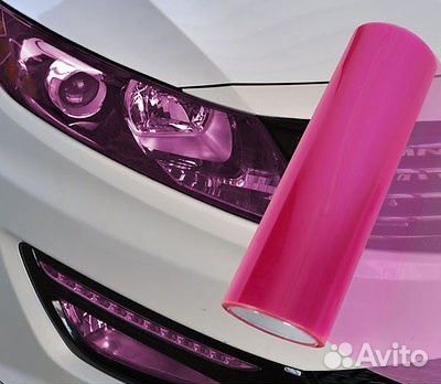 Тонировочная плёнка для фар розовая