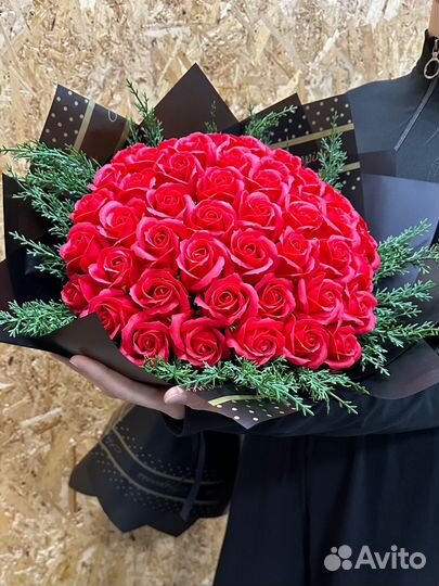 Букет из мыльных роз