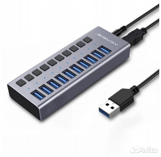 Хаб Acasis USB 3.0 12V 4A HS-710MB (10 портов)