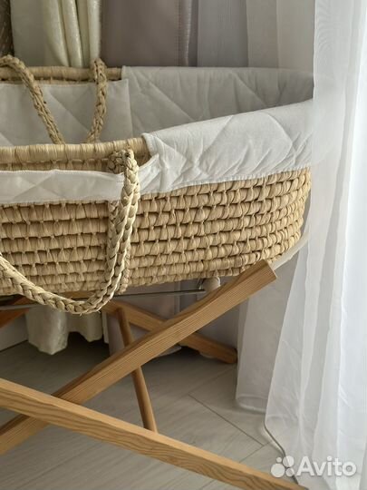 Детская люлька колыбель плетеная