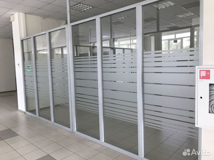Офисные, стеклянные перегородки бу