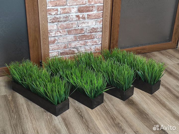 Искусственная трава осока в ящике, блок