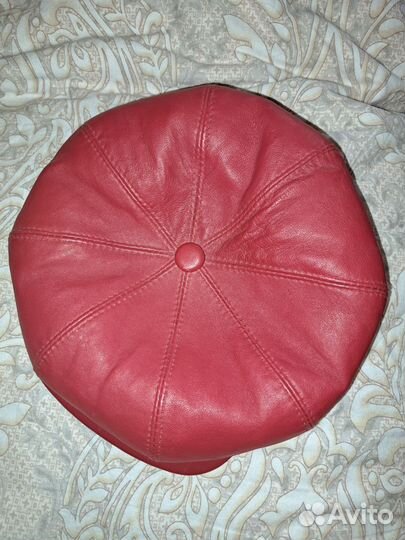 Берет женский кожаный