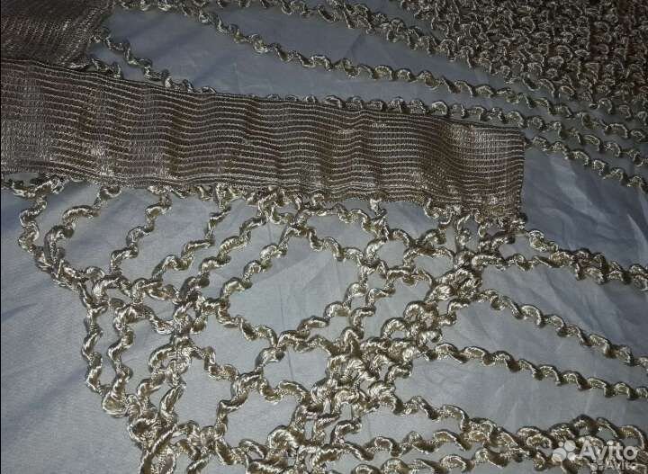 Штора кисея золотистая