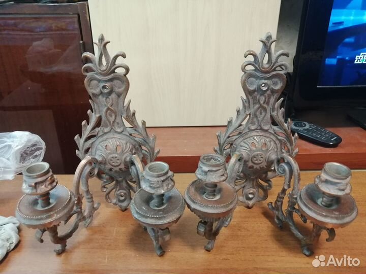 Подсвечник бронза старинный