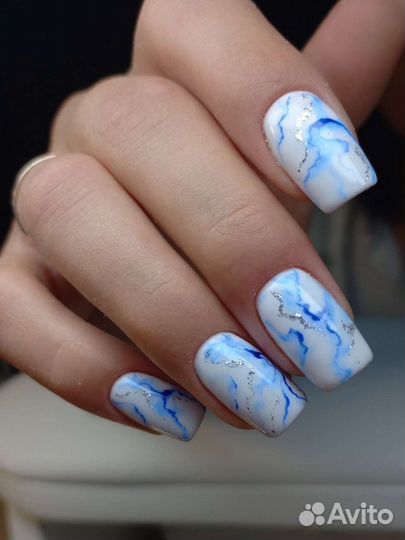 Покрытие гель лаком наращивание smart педикюр