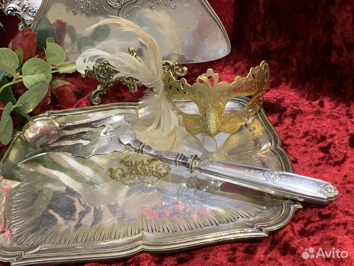 Вилка серебро для рыбы Франция