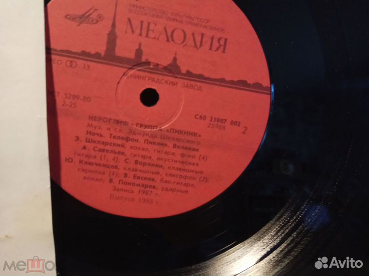 Пластинка виниловая